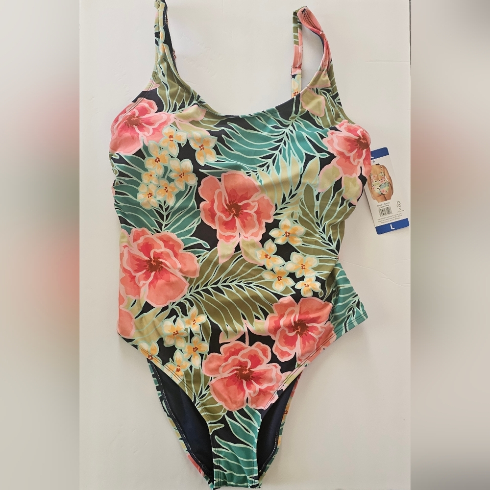 Floral One-Piece Hurley Swimsuit Size Large